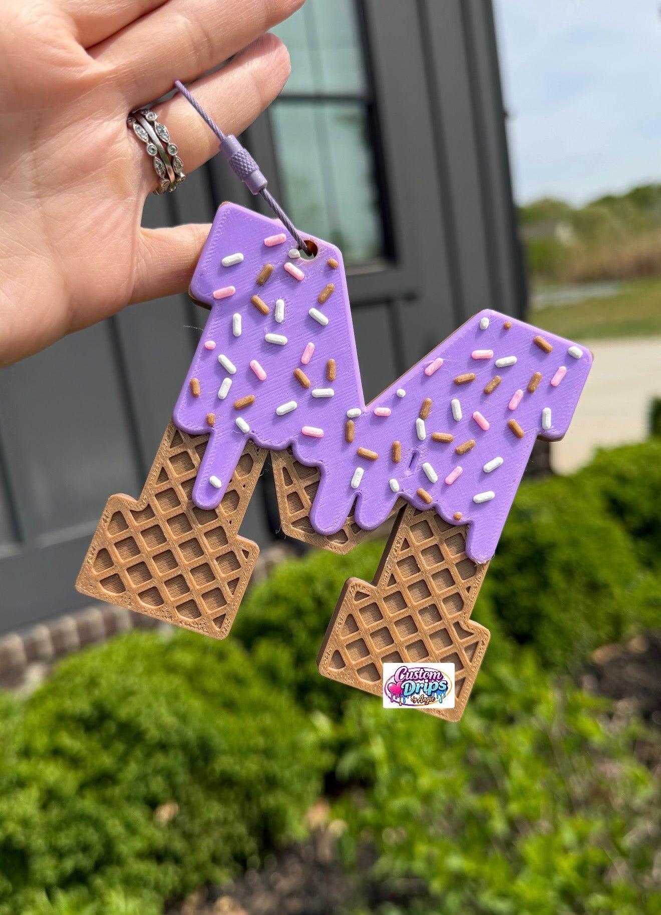 Purple Drip Bag Tag