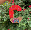 Red Drip Bag Tag