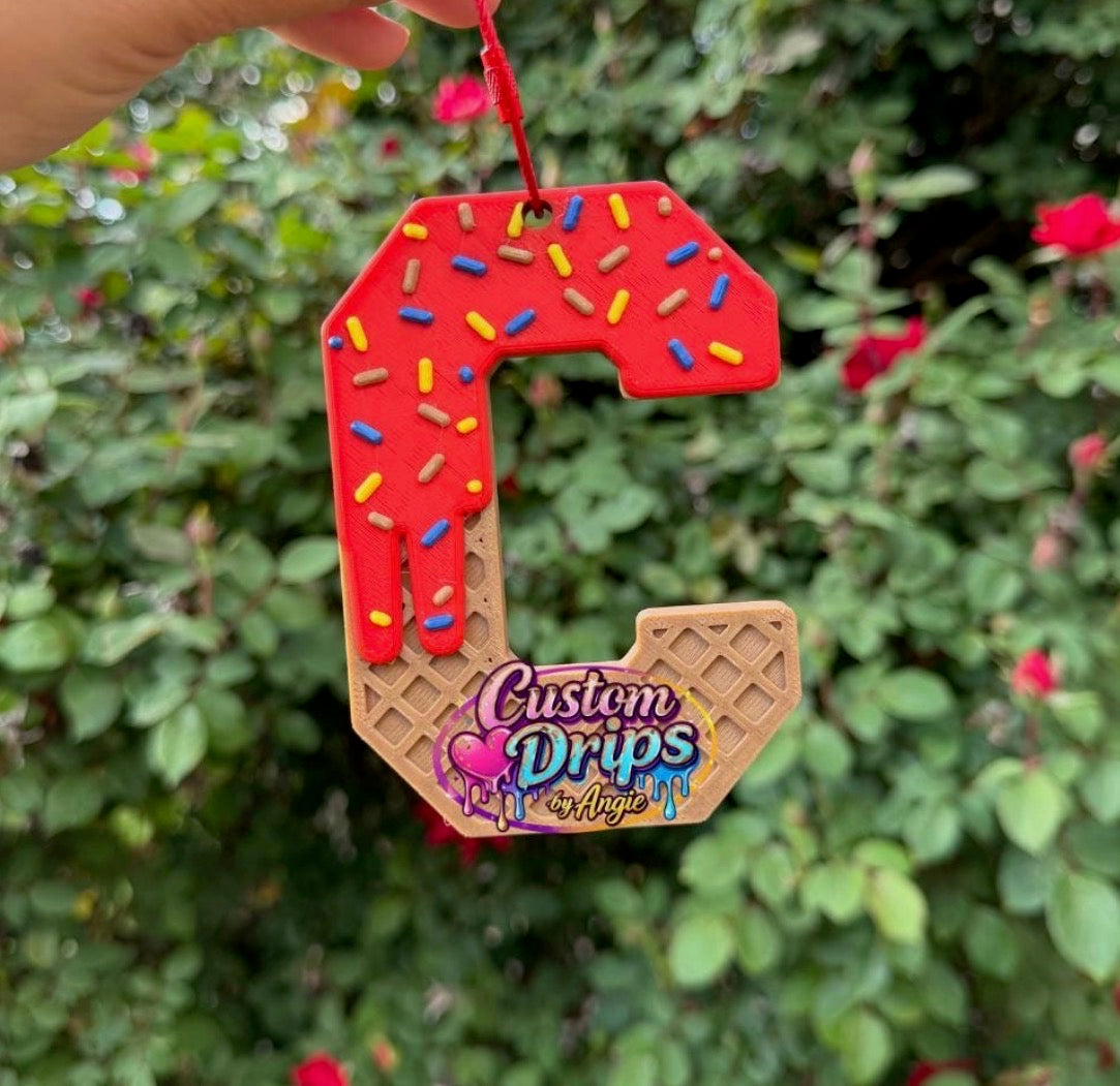Red Drip Bag Tag