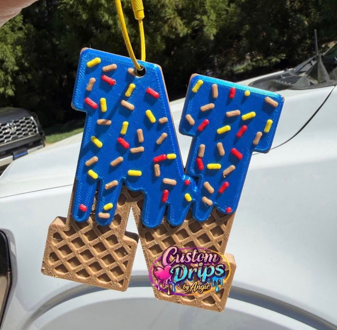 Blue Drip Bag Tag