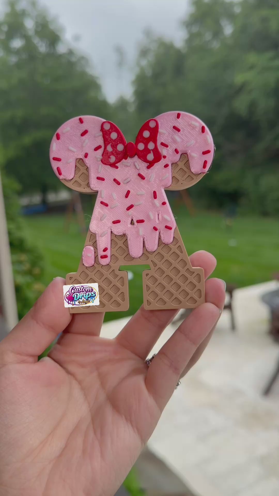 Disney Inspired Letters Pink with Bow